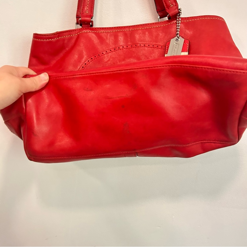 Coach Hampton Perforated & Embossed Leather Tote Handbag - Picture 5 of 12
